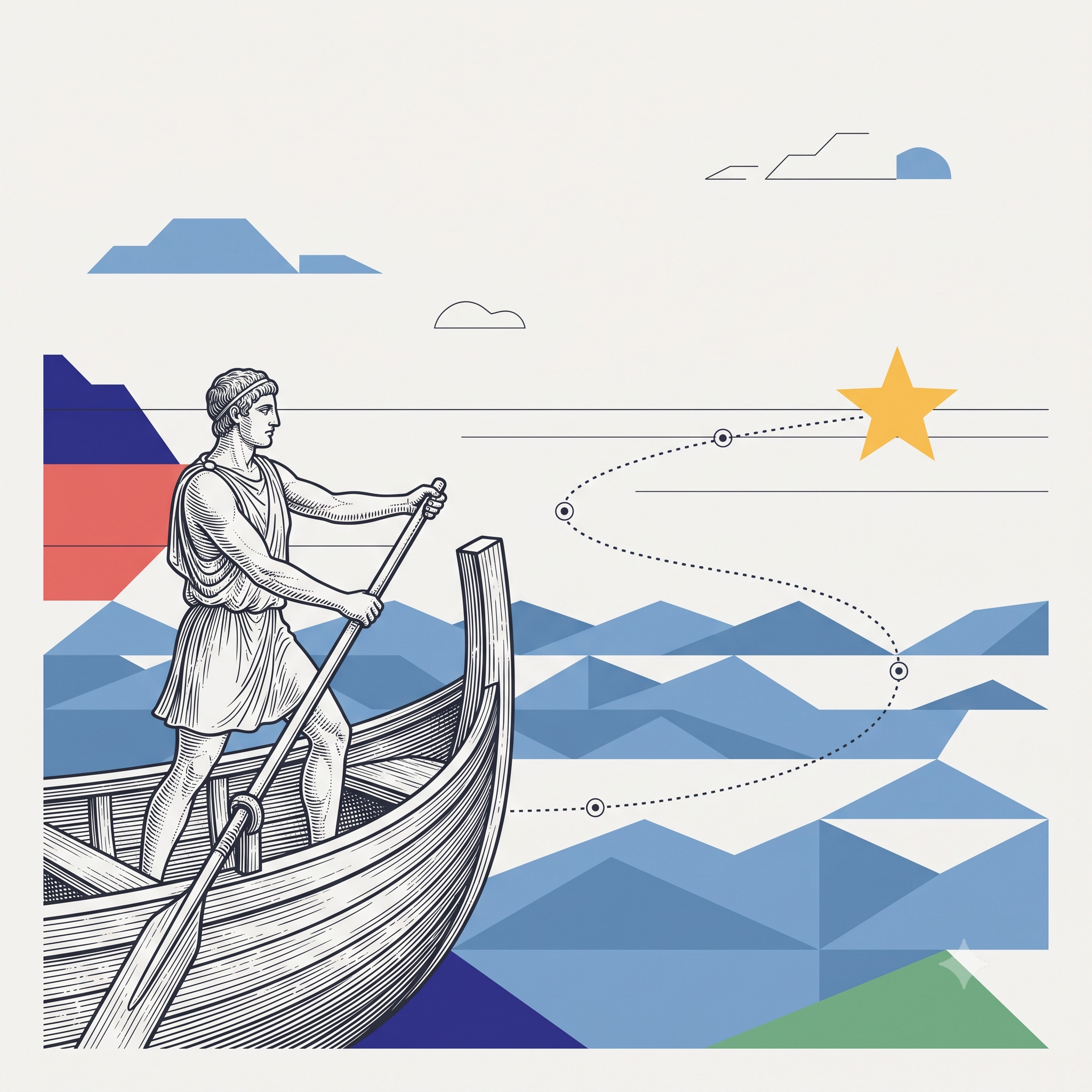 Le timonier, illustration du concept de kybernetes